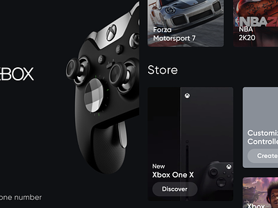 Xbox App adobe adobexd app design game games home ios login mobile online store stores ui ux xbox xd