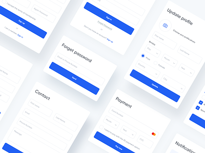 Components Ui Kit adobe components design forms interface light online sign in signup ui ui kit ux web xd