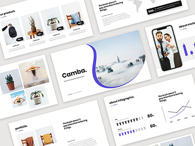 Camba - Minimal Presentation Template business clean creative google slides keynote layout minimal modern powerpoint ppt pptx presentation presentation design ui uiux