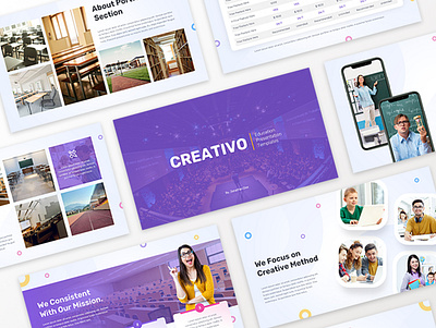 Creativo – Education Presentation Template branding creative graphic design layout powerpoint presentation presentation design ui uiux