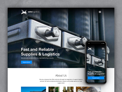 Homepage - Edre Logistics adobe xd clean corporate dailyui design digital iphone landing page mobile mobile ui ui ux web website