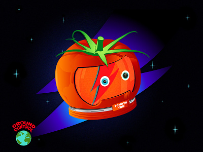 Bowie Space Oddity blue bowie character david bowie design digital drawing illustration illustrator music oddity space tomato vector