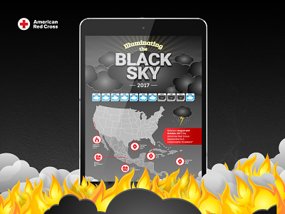 Black Sky Infographic brand branding design disaster graphic design identity illustration infographic