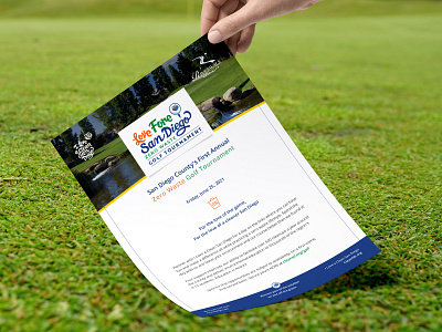 Golf Tournament Program design flyer golf graphic design handout tournament