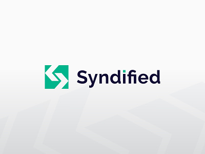 Syndified logo design brand branding content creative design e-commerce identity logo logo design logotype mark mockup modern platform signage synchronize syndication tshirt vector