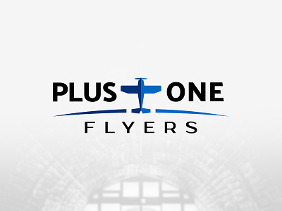 Plus One Flyers aircraft brand branding cessna design flight fly identity logo logotype vector