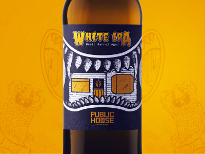 Public House Craft Beer - White IPA beer beer art beer label branding design graphic design identity illustration label packaging tijuana typography vector white indian pale ale