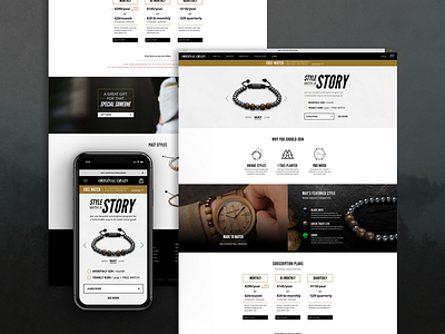 Original Grain - Landing Page bracelet design landing page product page responsive ui watch web design website