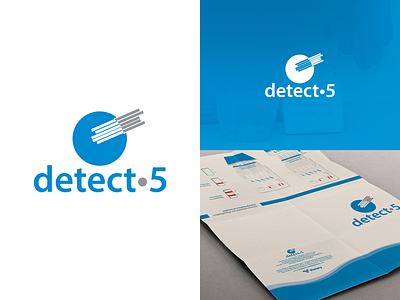 Detect5 Logo and Brochure Design brand branding brochure design drugs graphic identity logo logo design logotype packaging test vector