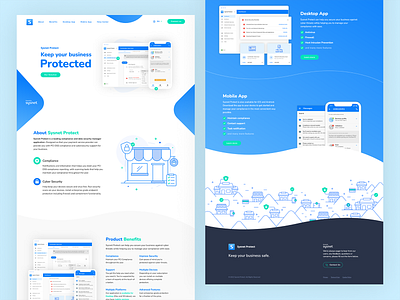 Sysnet Protect app app security blue data security design desktp securiy site software startup ui ux web webdesign website