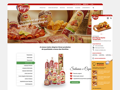 Alegra Foods app blog company design institutional meet recipe red site startup ui ux web design webdesign website