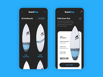 BoardShop App Design