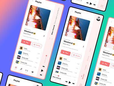 Experiments - Apple Music apple colors concept creative design experimental flat interactive mobile ui user ux