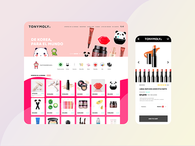 Home and Product page  TONYMOLY Concept