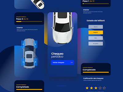 Concept App Maintenance Car automotive blue branding car design elements maintenance mobile mobile ui settings ui