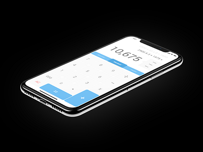 Calculadora UI-UX black blue calculadora flat free ios slim ui ux