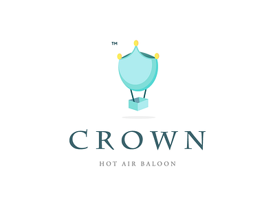 Crown | Hot Air Baloon | logo baloon baloons crown dailylogo dailylogochallenge hotairbaloon icon logo
