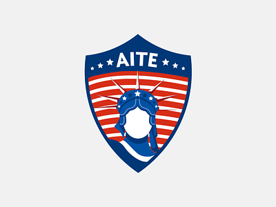 AITE | Amercian Institute american design icon identity logo statue of liberty