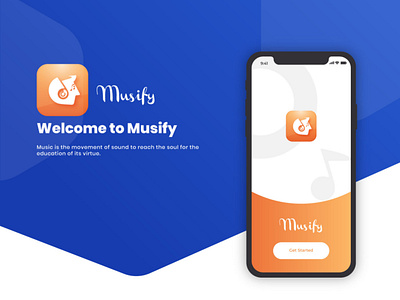 Musify - App Design app design branding logo music player template ui