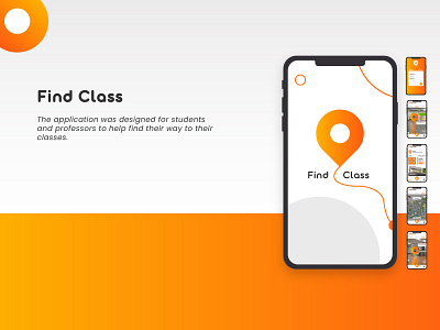 Find Class - Application Design app design college find classroom location map navigation route
