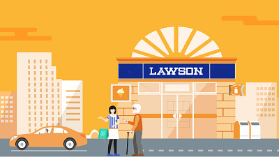 Lawson at work car