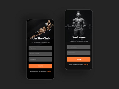 Sign up form _ AdobeXD android design designer designs gym ios player playoff playoffs rebound screen signin signup ui ux workout