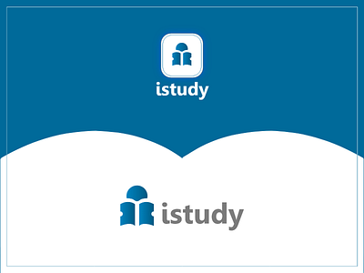 Logo_istudy app blue and white brand branding branding design dribbble education icon learning app logo logodesign new project redesign shot typography