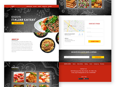 Online Pizza_Food Website branding design dribbble italian food landing page pizza ui web