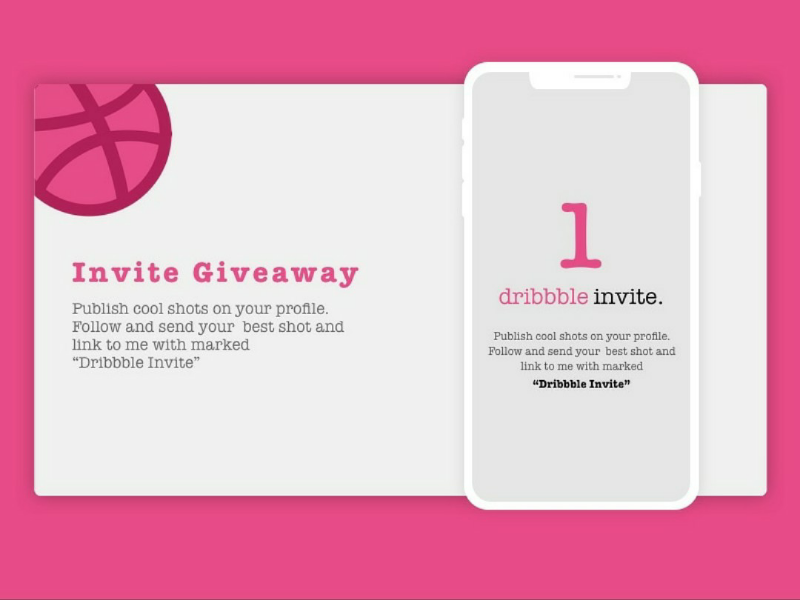 Invite_giveaway dribbblers design designers invite dribbble