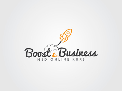 Boost Din Business boost brand business illustration logo online course rocket
