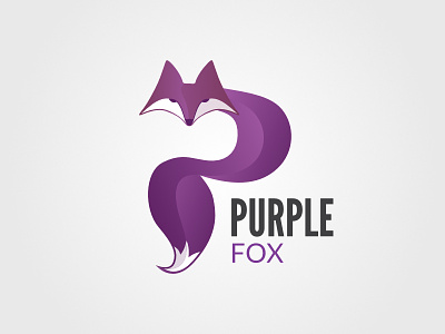 Purple Fox Logo abstract affinity designer animal art brand branding clean colorful concept design flat fox identity illustration letter mark logo logo design purple vector