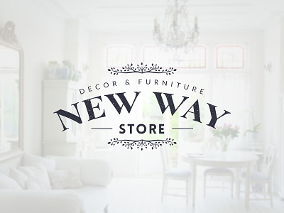 New Way Store Logo brand branding business classy decor design furniture identity logo logotype olive tree store texture typography