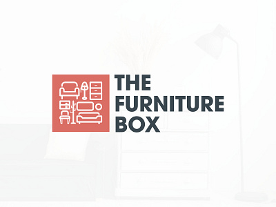 The Furniture Box affinity designer bold box branding clean design flat furniture furniture design identity illustration line art logo vector