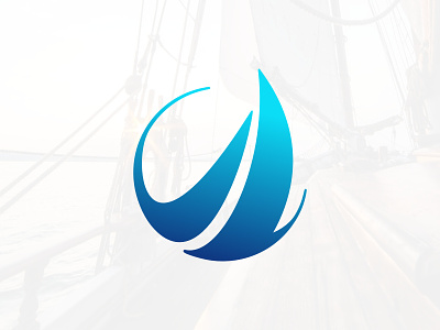 Mark for Ocean Sailing House abstract affinity designer blue brand branding classy clean colorful concept design gradient identity illustration letter mark logo logo design ocean sailing vector waves