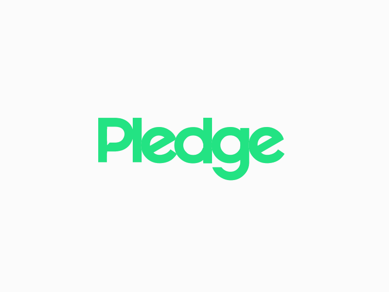 Pledge Branding - Logo Animation aftereffects animate animation brand branding charity colours communication design green idenity logo minimal type typography
