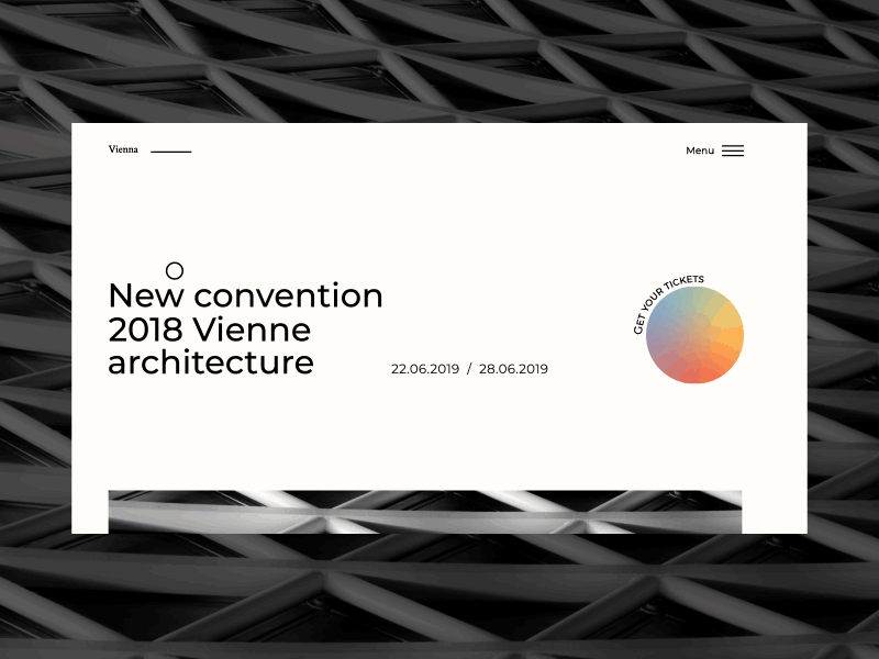 Convention Vienne 2018 | Website after effect art concept design interaction design transition ui uidesign web website