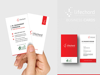 LifeChord Business Cards branding design graphic illustration logo modern nioalid vector