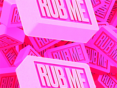 Rub me 3d artwork c4d cinema4d conceptual coronavirus covid 19 design octane pink pop art print render soap virus