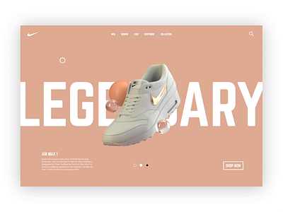 Air Max 1 product page design experimental interaction journey nike nike air parallax product shopping ui ux