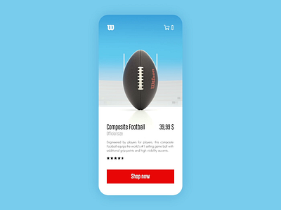 Wilson app concept 3d concept game interactive minimal mobile product shop sport ui