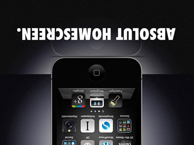 Absolut Homescreen (sup?) advert fun iphone