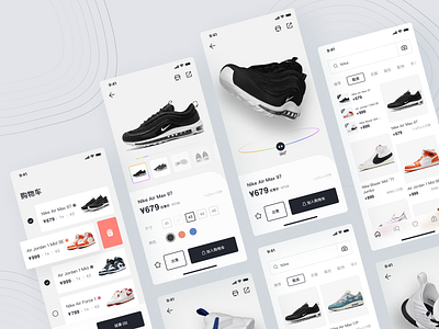 Fashion Store Mobile App UI Design app design shoe store ui