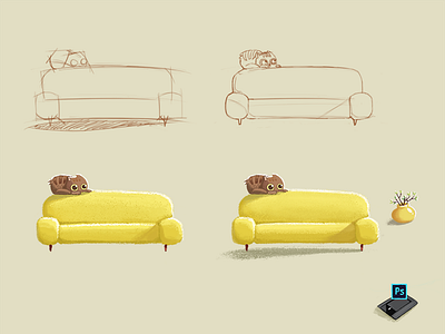 Yellow Sofa copy ps wacom