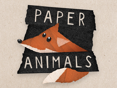 Paper Animals animal band fox identity design illustration indie rock logotype music music band paper animals paper cutout