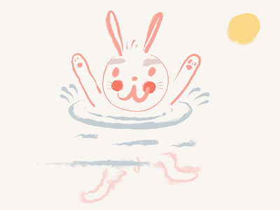 Bunny the swimmer