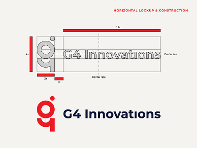 G4 Innovations - horizontal lockup brand design brand identity brand studio branding branding agency branding and identity branding concept branding design camera lockup logo logomark