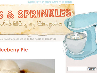 Jimmies and Sprinkles blog design illustration website wordpress