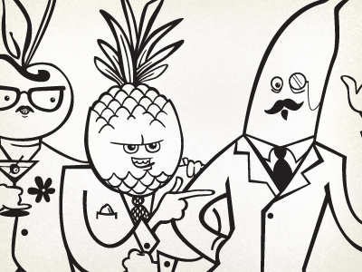 Fruits in Suits illustration