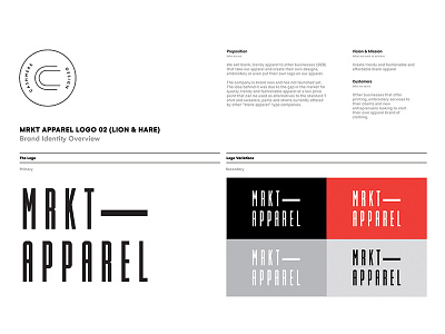 MRKT Apparel Brand Identity