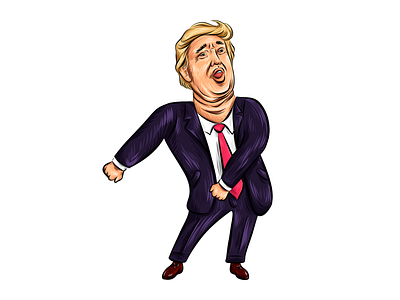 Dancing Donald Trump adobe draw art design digital donald donald trump donaldtrump draw illustration portrait trump vector